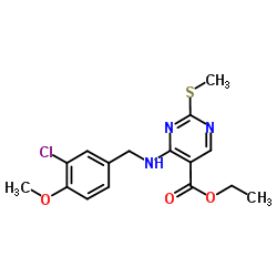 4-(3-Chloro-4-Methoxy-benzylaMino) -2-Methylsulfanyl-pyriMidine-5-carboxylic acid ethyl ester picture