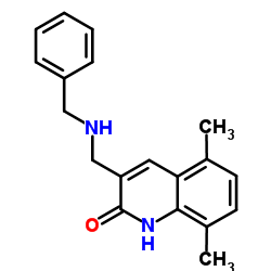 3-[(Benzylamino)methyl]-5,8-dimethyl-2(1H)-quinolinone结构式