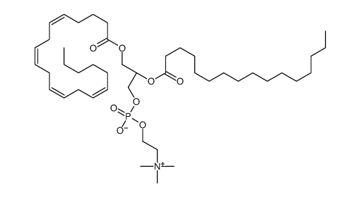 2-花生四烯酰-1-棕榈酰-sn-甘油-3-磷酸胆碱结构式