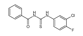 N-(3-chloro-5-fluorophenyl)-N'-benzoylthiourea结构式