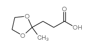 2-Methyl-1,3-dioxolane-2-propanoic Acid结构式