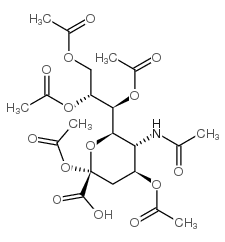 (2R,4S,5R,6R)-5-acetamido-2,4-diacetyloxy-6-[(1S,2R)-1,2,3-triacetyloxypropyl]oxane-2-carboxylic acid Structure