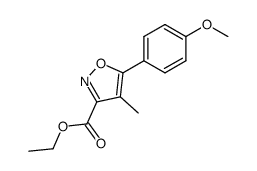 3-Isoxazolecarboxylicacid,5-(4-methoxyphenyl)-4-methyl-,ethylester(9CI)结构式