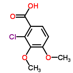 2-氯-3,4-二甲氧基苯甲酸结构式