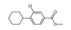 3-chloro-4-cyclohexyl-benzoic acid methyl ester Structure