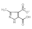 3-甲基-4-硝基-1H-吡唑-5-羧酸结构式