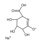 sodium,(2S,3R,4S,5R)-3,4,5-trihydroxy-6-oxopiperidine-2-carboxylate结构式