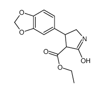ethyl 4-(1,3-benzodioxol-5-yl)-2-oxopyrrolidine-3-carboxylate Structure