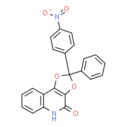 2-(4-Nitrophenyl)-2-phenyl-1,3-dioxolo[4,5-c]quinolin-4(5H)-one结构式