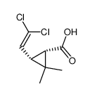(-)-cis-(1S,3S)-2,2-dimethyl-3-(2',2'-dichlorovinyl)cyclopropanecarboxylic acid结构式