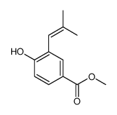 4-羟基-3-(2-甲基-1-丙烯基)苯甲酸甲酯结构式