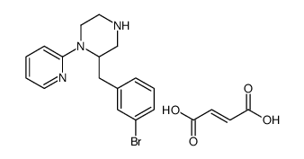2-[(3-bromophenyl)methyl]-1-pyridin-2-ylpiperazine,(E)-but-2-enedioic acid Structure