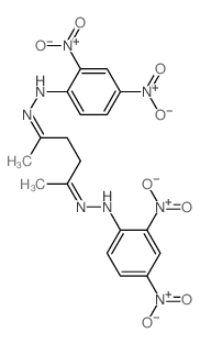 N-[5-[(2,4-dinitrophenyl)hydrazinylidene]hexan-2-ylideneamino]-2,4-dinitro-aniline结构式
