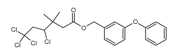 3-phenoxybenzyl 4,6,6,6-tetrachloro-3,3-dimethylhexanoate结构式