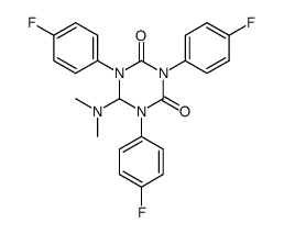 6-dimethylamino-1,3,5-tris-(4-fluoro-phenyl)-[1,3,5]triazinane-2,4-dione结构式