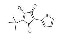 3-tert-butyl-1,2-dioxido-5-thiophen-2-ylpyrazole-1,2-diium-4-one Structure