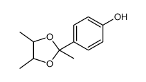 4-(2,4,5-trimethyl-1,3-dioxolan-2-yl)phenol Structure