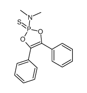 N,N-dimethyl-4,5-diphenyl-2-sulfanylidene-1,3,2λ5-dioxaphosphol-2-amine结构式