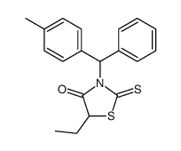 5-ethyl-3-[(4-methylphenyl)-phenylmethyl]-2-sulfanylidene-1,3-thiazolidin-4-one Structure