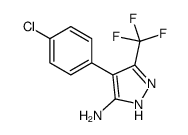 4-(4-chlorophenyl)-5-(trifluoromethyl)-1H-pyrazol-3-amine Structure