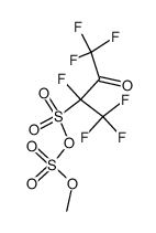 1,1,1,2,4,4,4-heptafluoro-3-oxo-butane-2-sulfonic O-methyl-sulfuric anhydride结构式