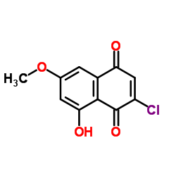 2-Chloro-8-hydroxy-6-methoxy-1,4-naphthoquinone Structure