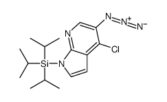 (5-azido-4-chloropyrrolo[2,3-b]pyridin-1-yl)-tri(propan-2-yl)silane结构式