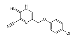 3-amino-6-[(4-chlorophenoxy)methyl]pyrazine-2-carbonitrile结构式