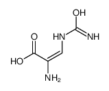 2-amino-3-(carbamoylamino)prop-2-enoic acid结构式