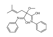 2-methoxy-2-(3-methylbut-2-enyl)-N,N'-diphenylpropanediamide结构式