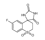 6'-氟-2',3'-二氢-2H,5H-螺[咪唑烷-4,4'-噻吩基]-2,5-二酮1',1'-二氧化物结构式