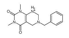 6-benzyl-1,3-dimethyl-5,6,7,8-tetrahydropyrimido[4,5-d]pyrimidin-6-ium-2,4-dione结构式