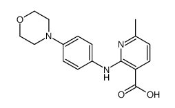6-methyl-2-(4-morpholin-4-ylanilino)pyridine-3-carboxylic acid结构式