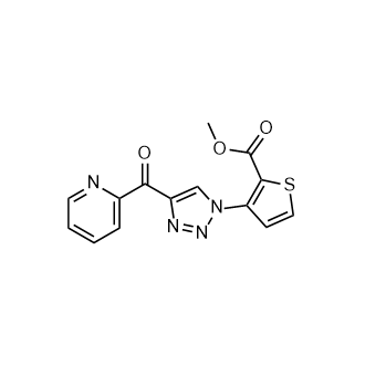 3-(4-吡啶-1H-1,2,3-三唑-1-基)噻吩-2-甲酸甲酯结构式
