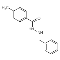 Benzoic acid,4-methyl-, 2-(phenylmethyl)hydrazide structure