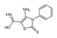 4-amino-3-phenyl-2-sulfanylidene-1,3-thiazole-5-carboxamide Structure