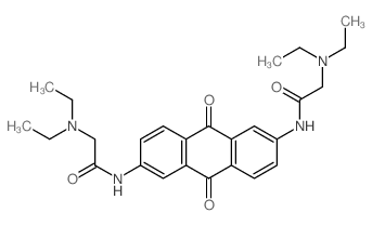 2-diethylamino-N-[6-[(2-diethylaminoacetyl)amino]-9,10-dioxo-anthracen-2-yl]acetamide结构式