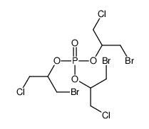 tris[2-bromo-1-(chloromethyl)ethyl] phosphate Structure
