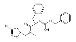 benzyl N-[(2S)-1-[(3-bromo-4,5-dihydro-1,2-oxazol-5-yl)methyl-methylamino]-1-oxo-3-phenylpropan-2-yl]carbamate Structure