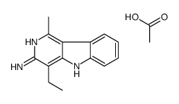 3-氨基-4-乙基-1-甲基-5H-吡啶并(4,3-b)吲哚乙酸结构式