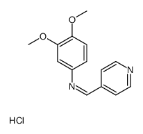 3,4-Dimethoxy-N-(4-pyridinylmethylene)benzenamine monohydrochloride Structure