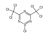 1-Chloro-3,5-bis-trichloromethyl-1λ4-[1,2,4,6]thiatriazine结构式
