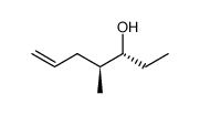 (3R,4S)-4-methylhept-6-en-3-ol结构式
