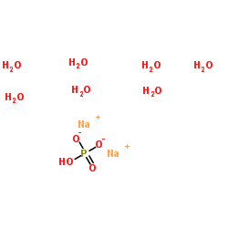 Sodium phosphate dibasic heptahydrate Structure
