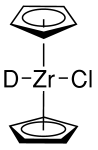 Bis(cyclopentadienyl)zirconium chloride deuteride Structure