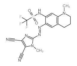 N-[6-[2-(4,5-二氰基-1-甲基-1H-咪唑-2-基)二氮杂烯]-1,2,3,4-四氢-1-甲基-7-喹啉]-1,1,1-三氟甲烷磺酰胺结构式