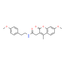 2-(7-methoxy-4-methyl-2-oxochromen-3-yl)-N-[2-(4-methoxyphenyl)ethyl]acetamide Structure