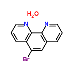 5-溴-1,10-菲咯啉一水合物结构式