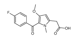 2-[5-(4-fluorobenzoyl)-4-methoxy-1-methylpyrrol-2-yl]acetic acid Structure