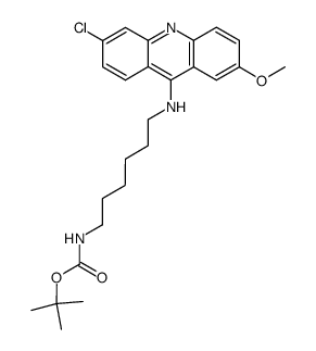 2-methoxy-6-chloro-9-((6-((tert-butyloxycarbonyl)amino)hexyl)amino)acridine Structure